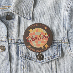 Charleston City South Carolina  3 Cm Round Badge
