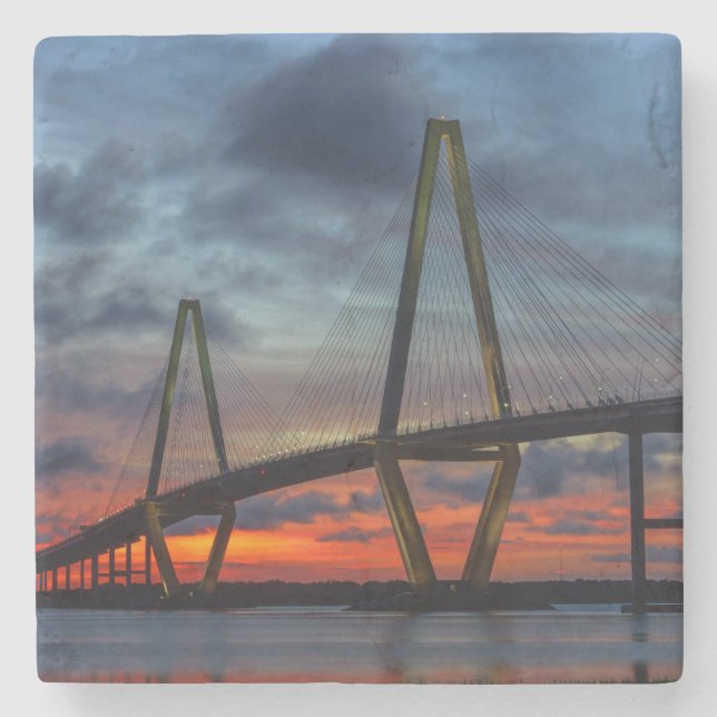Charleston Fire Like Sunset Stone Coaster (Front)