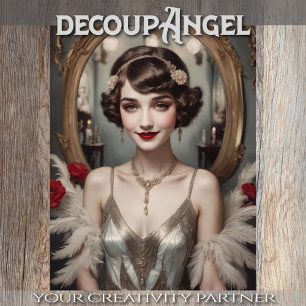 Charleston Flapper - Decoupage - Tissue Paper