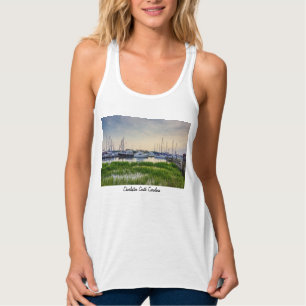 Charleston Harbour Boats Sunset Tank Top
