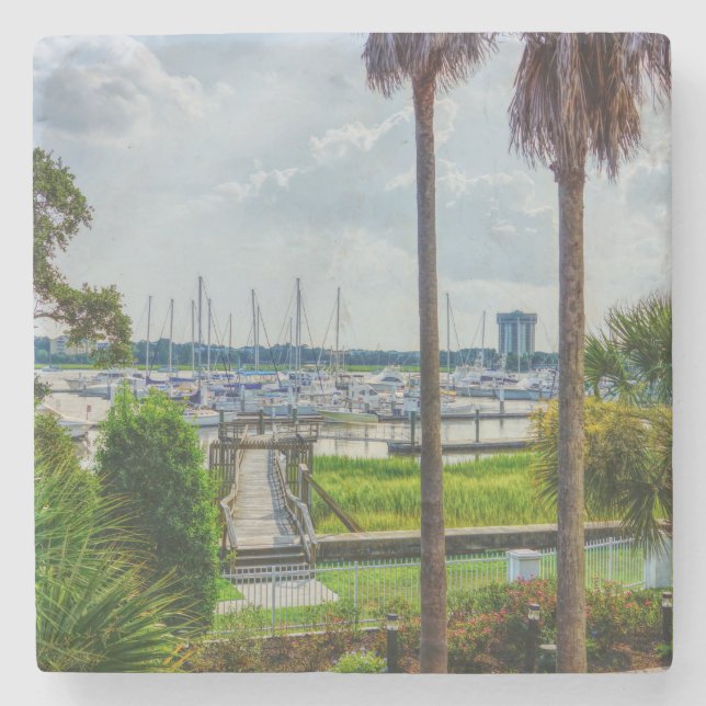 Charleston Harbour Stone Coaster (Front)