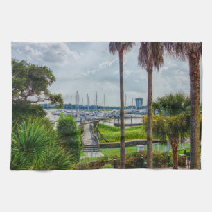 Charleston Harbour Tea Towel