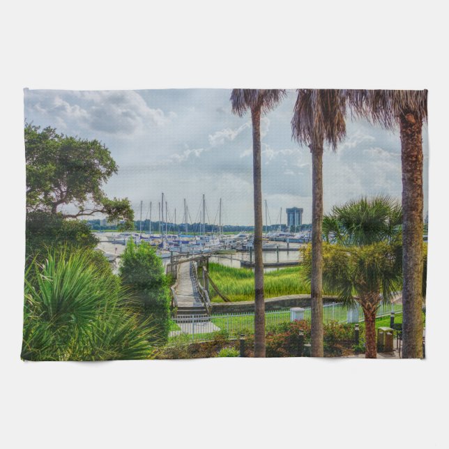 Charleston Harbour Tea Towel (Horizontal)