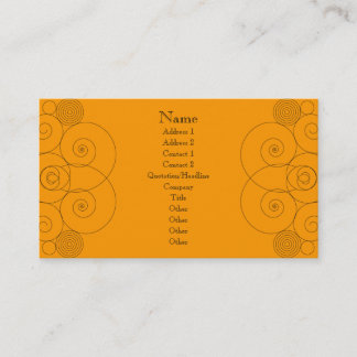 Charleston - Orange Business Card