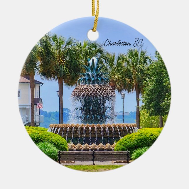 Charleston Pineapple Ornament (Front)