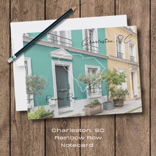Charleston Rainbow Row South Carolina Postcard