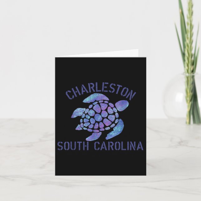 Charleston, Sc Beach Design _ Tribal Turtle Gift  Card (Front)
