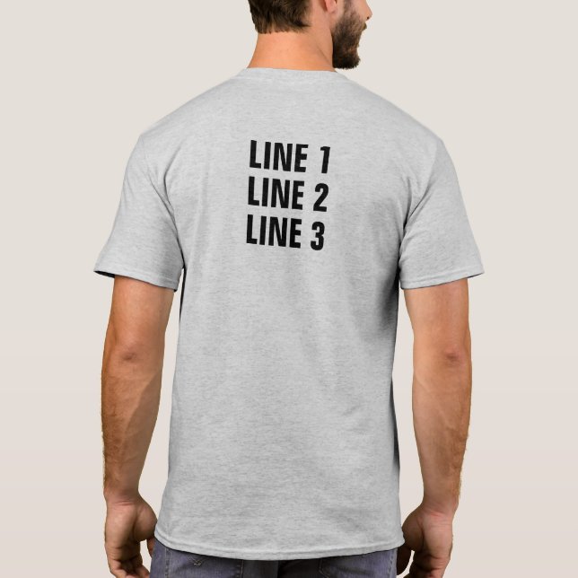 Charleston SC Chapter - Cust 3 Lines Back Blk T-Shirt (Back)