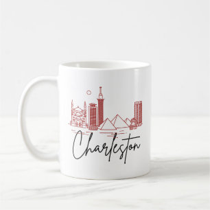 Charleston, SC City Stylized Skyline Coffee Mug