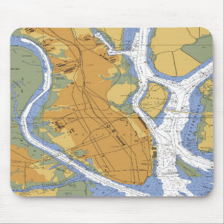 Charleston SC Nautical Harbour Chart mousepad