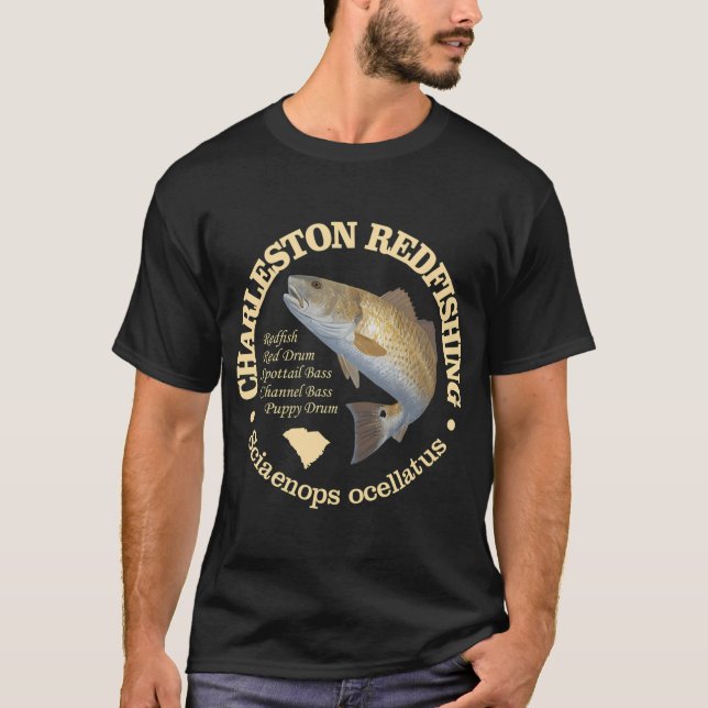Charleston SC (redfish) T-Shirt (Front)