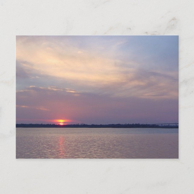 Charleston, SC Sunset Postcard (Front)