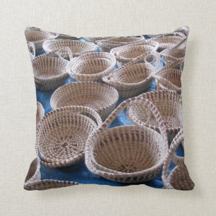 Charleston SC Sweetgrass Baskets Cushion