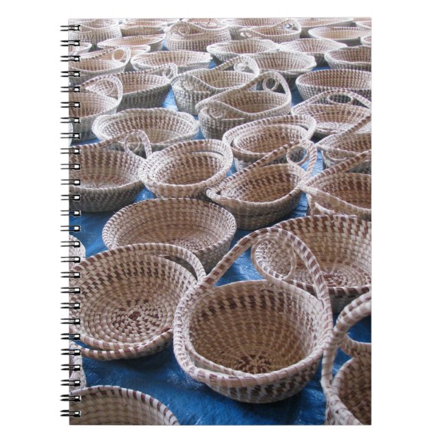 Charleston SC Sweetgrass Baskets Notebook (Front)