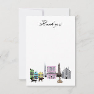 charleston skyline Thank you note Card