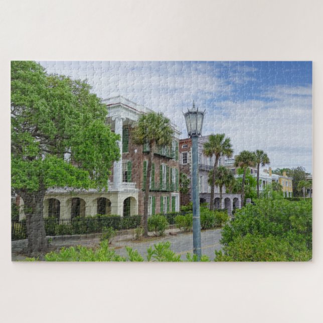 Charleston South Carolina Battery Historic Homes Jigsaw Puzzle (Horizontal)