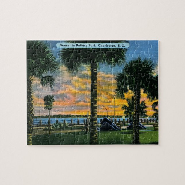 Charleston, South Carolina, Battery Park, Vintage Jigsaw Puzzle (Horizontal)