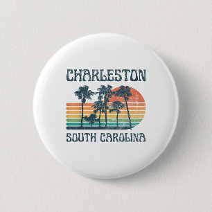 Charleston South Carolina Beach Summer Vacation Vi 6 Cm Round Badge
