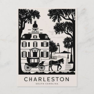 Charleston, South Carolina Black & White Postcard