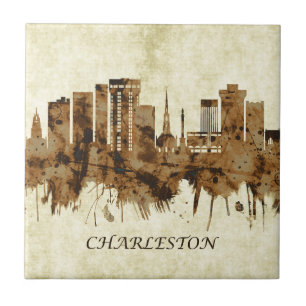 Charleston South Carolina Cityscape Tile