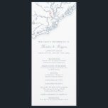 Charleston South Carolina Dusty Blue Wedding Programme<br><div class="desc">Enhance your Charleston wedding with this elegant dusty blue Lowcountry South Carolina map-themed wedding program. Perfect for historic and romantic venues like the William Aiken House, Boone Hall Plantation, Magnolia Plantation and Gardens, The Cedar Room, Lowndes Grove Plantation, Legare Waring House, Middleton Place, The Gadsden House, The Governor Thomas Bennett...</div>