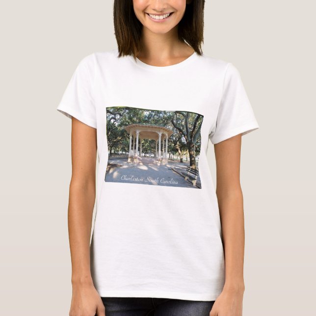 Charleston South Carolina, Gazebo, Battery T-Shirt (Front)