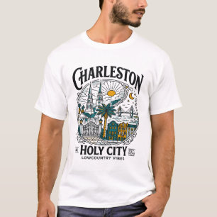 Charleston South Carolina Holy City Harbour Scene T-Shirt