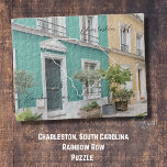 Charleston South Carolina Rainbow Row Puzzle<br><div class="desc">This puzzle of the Charleston, Rainbow Row is such a fun time. Seal it and use it as a unique way to add a personal touch to your home decor' or as a thoughtful gift for lovers of Charleston's historic beauty! The 'Charleston, SC' and 'Rainbow Row' text, can be personalised...</div>