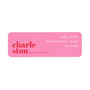 Charleston South Carolina resident Address Label