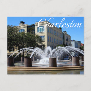 Charleston South Carolina (SC) Fountain Post Card