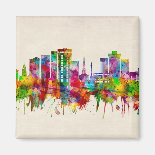 Charleston South Carolina Skyline Magnet (Front)