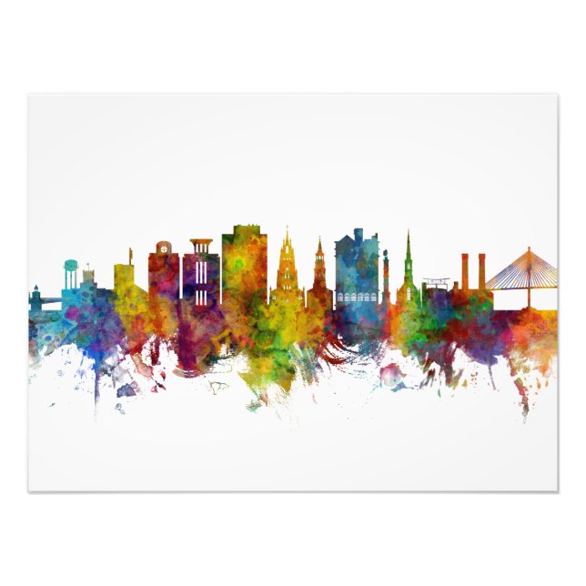 Charleston South Carolina Skyline Photo Print (Front)