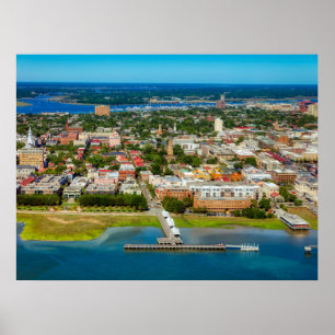 Charleston, South Carolina Skyline Poster