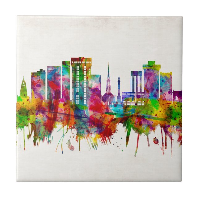 Charleston South Carolina Skyline Tile (Front)