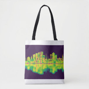 Charleston South Carolina Skyline Tote Bag