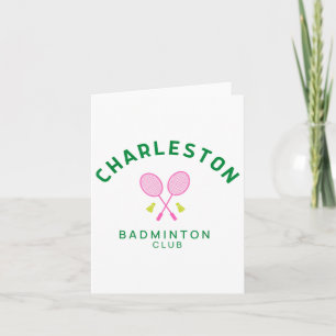 Charleston South Carolina Tennis Badminton Club Card