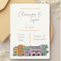 Charleston South Carolina Wedding Invitations 