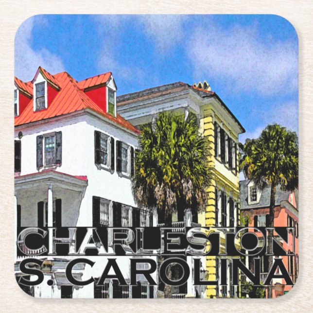 Charleston Square Paper Coaster (Front)