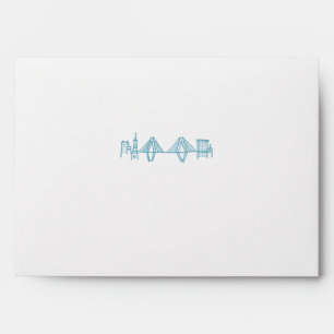 Charleston Toile in Blue Skyline  Envelope