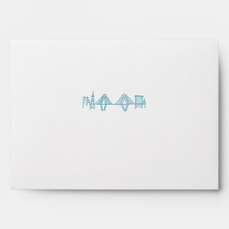 Charleston Toile in Blue Skyline Envelope