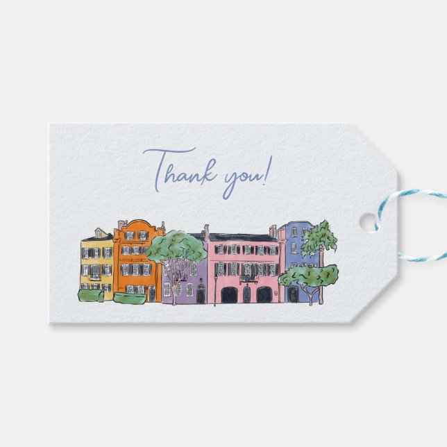 Charleston Wedding  Gift Tags (Front (Horizontal))
