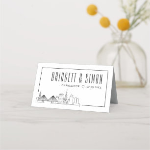 Charleston Wedding   Place Table Name Cards 