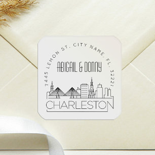 Charleston Wedding   Pre-Addressed Envelope Seal