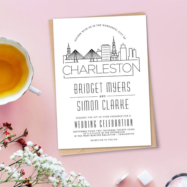 Charleston Wedding | Stylised Skyline Invitation (Creator Uploaded)
