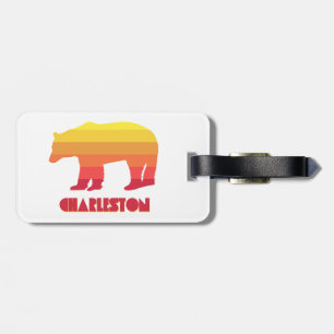 Charleston West Virginia Rainbow Bear Luggage Tag
