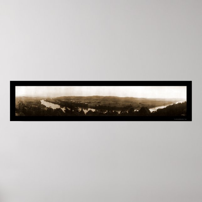 Charleston West Virginia River View Photo 1913 Poster (Front)