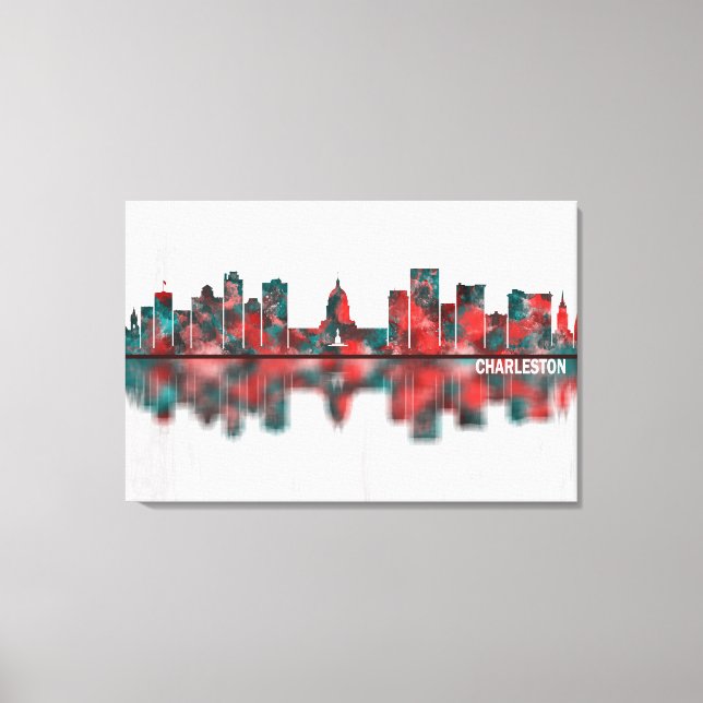 Charleston West Virginia Skyline Canvas Print (Front)