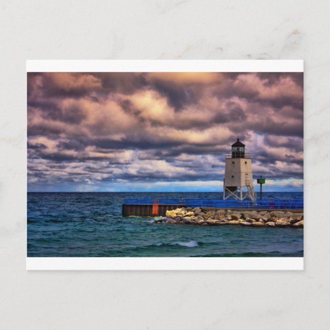 Charlevoix Light 0812 Postcard (Front)
