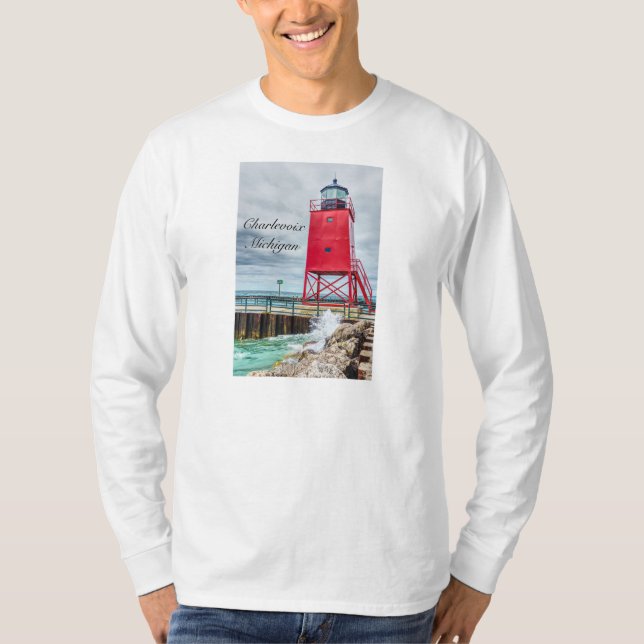 Charlevoix South Pierhead Lighthouse T-Shirt (Front)