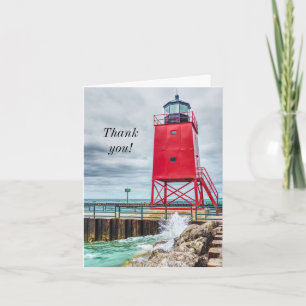 Charlevoix South Pierhead Lighthouse Thank You Card